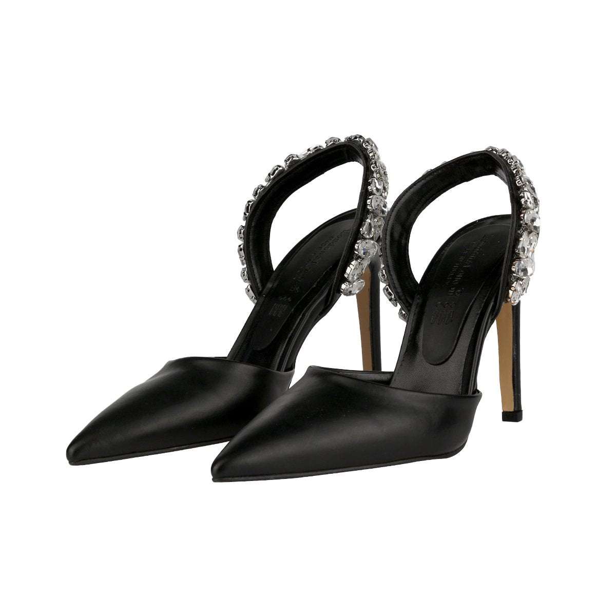 DİAMOND Kadın Yüksek Topuklu Taşlı Sivri Burun Stiletto Ayakkabı