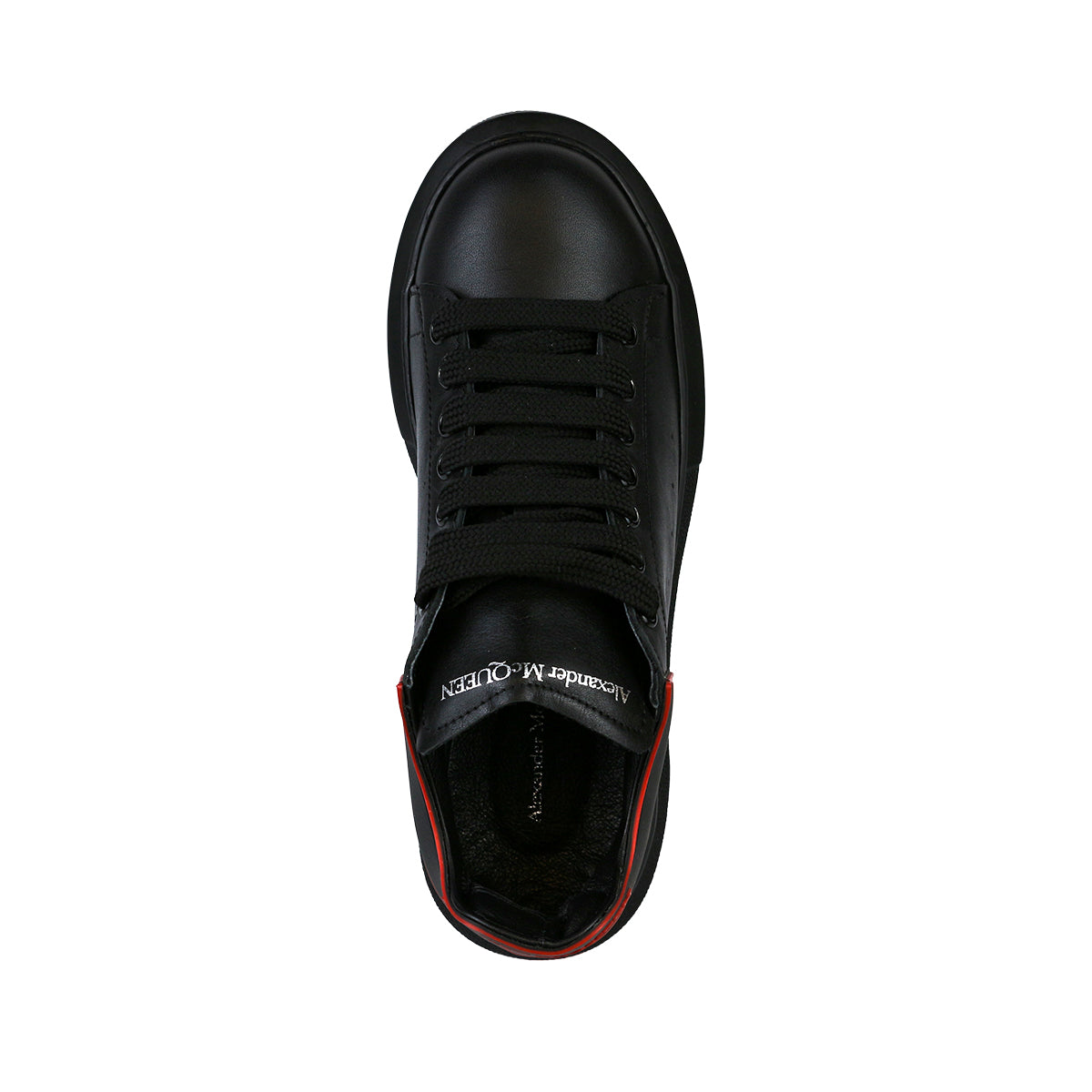 Alexander McQueen Kadın Hakiki Deri Bağcıklı Siyah Sneaker Ayakkabı