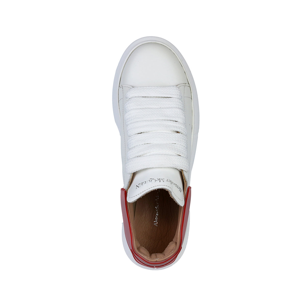Alexander McQueen Kadın Bağcıklı Hakiki Deri Beyaz Sneaker Ayakkabı