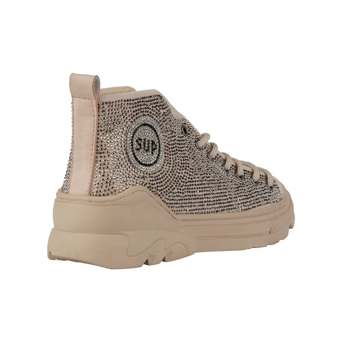 SHİNY Kadın Bağcıklı Taşlı Günlük Sneaker Ayakkabı